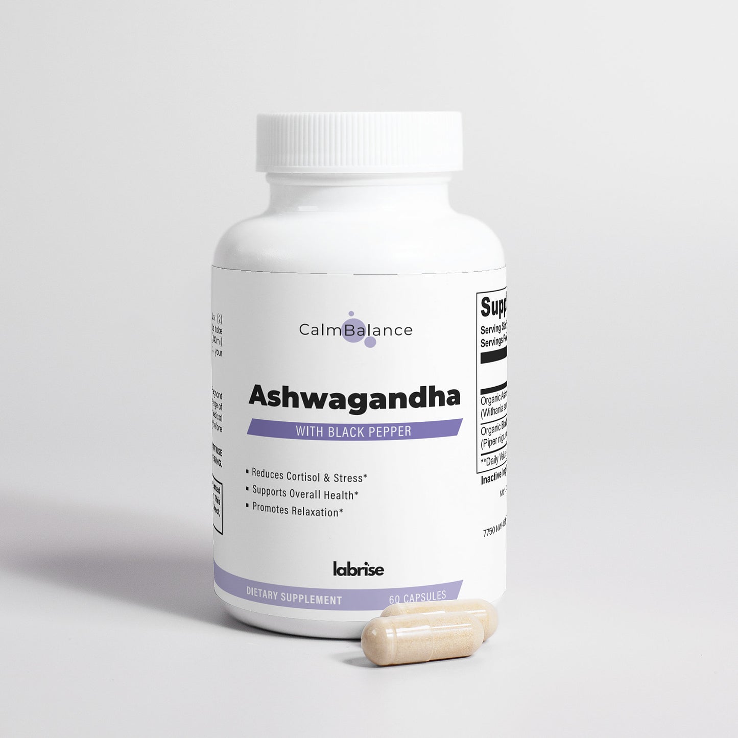 Ashwagandha 650mg With Black Pepper |  CalmBalance