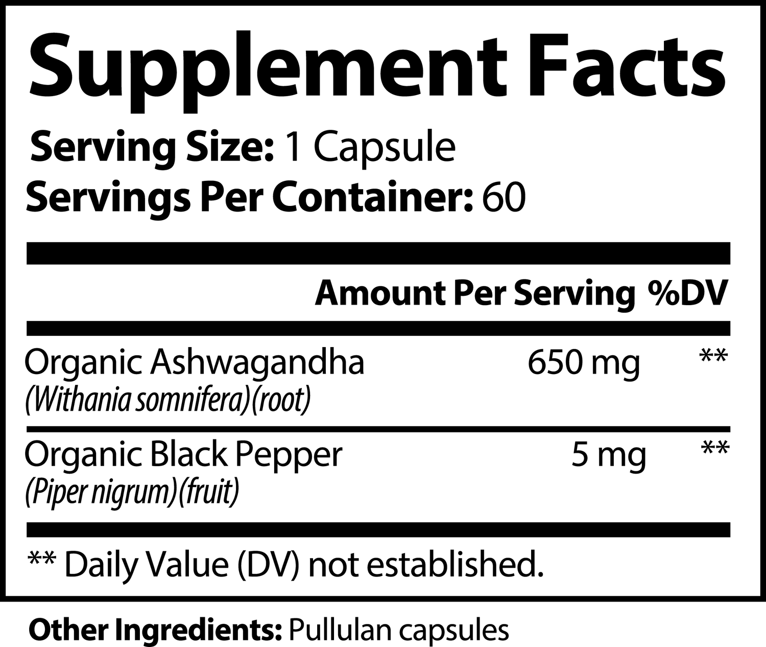 Ashwagandha 650mg With Black Pepper |  CalmBalance