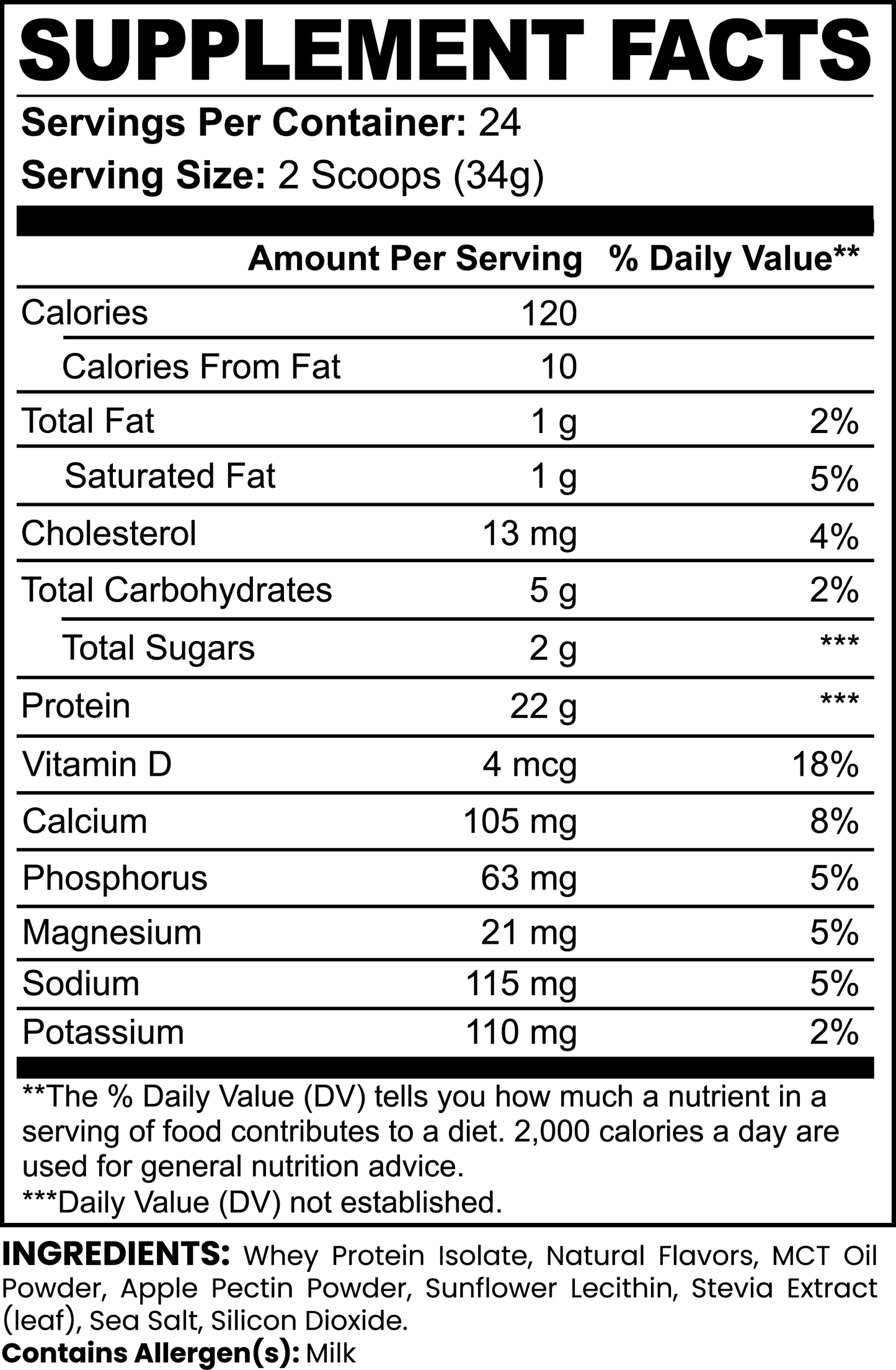 Advance 100% Whey Protein Isolate NutriEssence - Creamy Vanilla Flavor